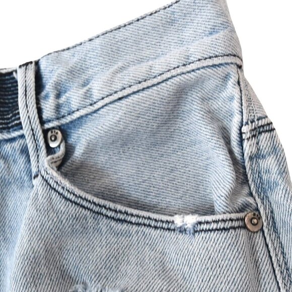 RtA Los Angeles Distressed Cutoff Shorts Size 26 Light Wash Frayed Hem Ripped Gr - Picture 8 of 11